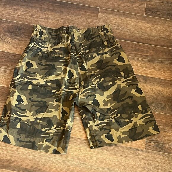 American Bazi Shorts Women Plus Sz 1X Camouflage Gorpcore Utility Elastic Waist - Picture 2 of 7